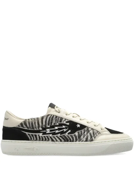 Sneakerși Enterprise Japan cu imagine cu model zebră alb