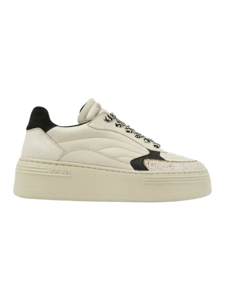 Sneakersy Via Vai skórzane beżowe