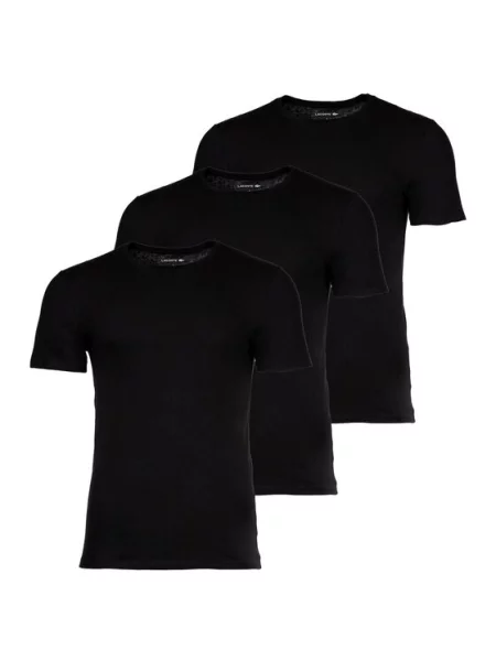Lacoste Набір з 3 футболок Slim Fit чорний