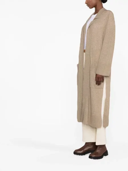 Kardigan Malo z kaszmiru drapowany brązowy