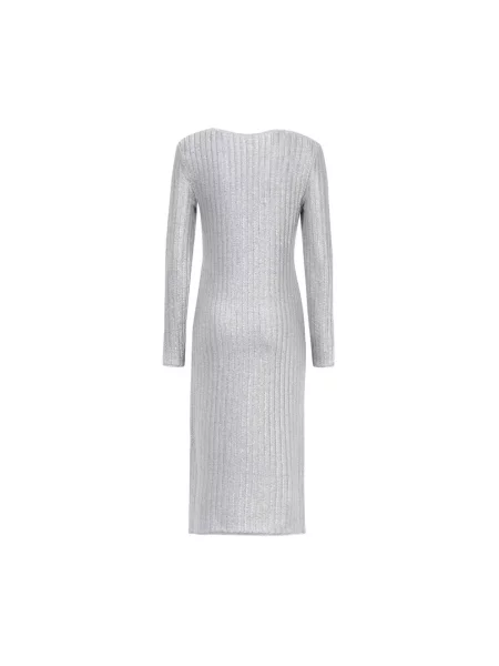 Dzianinowa sukienka midi Tom Ford szara