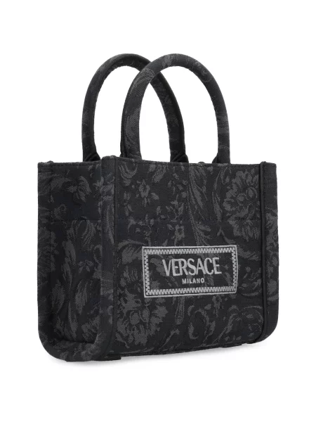 Shopperka Versace żakardowa czarna