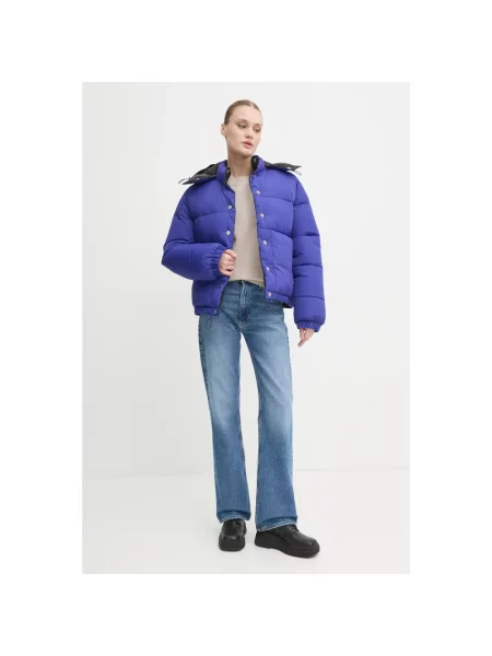 A.P.C. kurtka dwustronna doudoune sophie niebieska