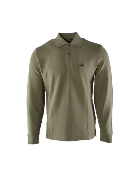 Koszulka polo C.p. Company ze stretchu zielona