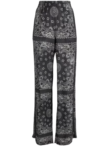 Pantaloni Golden Goose cu imagine cu model paisley gri