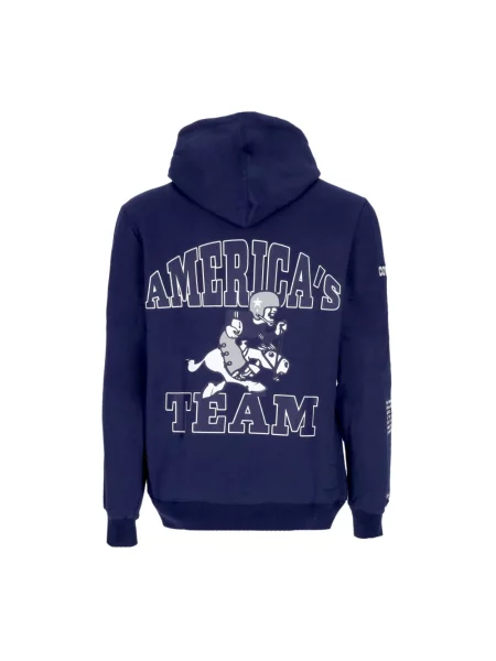 Bluza z kapturem Mitchell & Ness polarowa niebieska