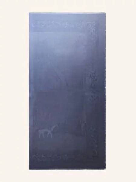 Ferragamo Jedwabna Chusta blau granatowa