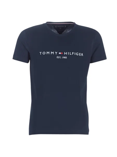 Tommy Hilfiger Póló Core Logo Tee Sötétkék kék