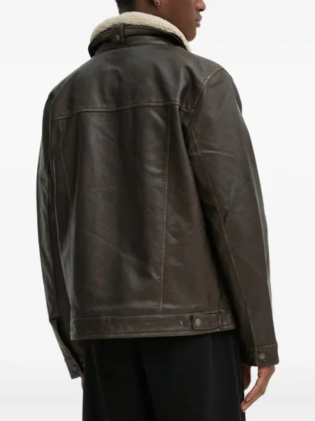 Kožené pruhované džíny Levi's 527 s kapucí modré