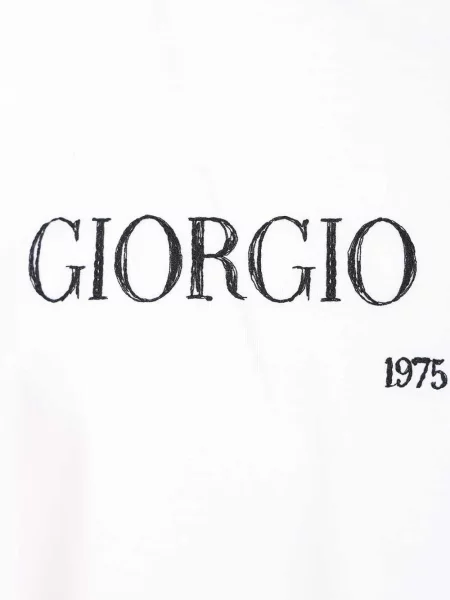 Tricou Giorgio Armani cu imagine alb