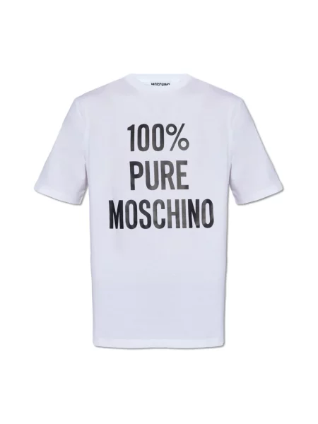 Koszulka Moschino z logo biała