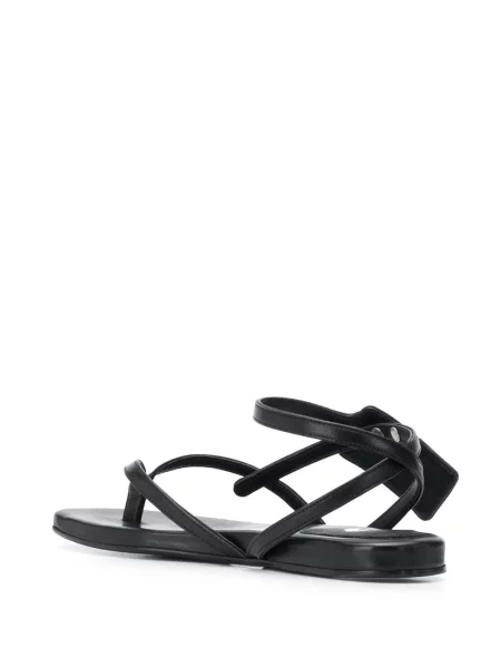 Sandale Off-white fără toc cu bretele alb