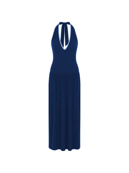 Rochie maxi Baobab cu gât halter albastru