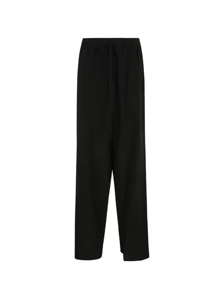 Pantaloni Ermanno Scervino de mătase cu cordon negru