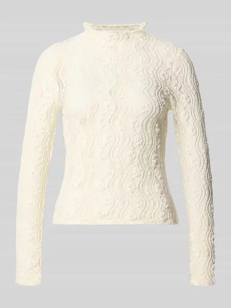 Bluzka z długim rękawem o kroju slim fit z mieszanki bawełny Christian Berg Woman Selection