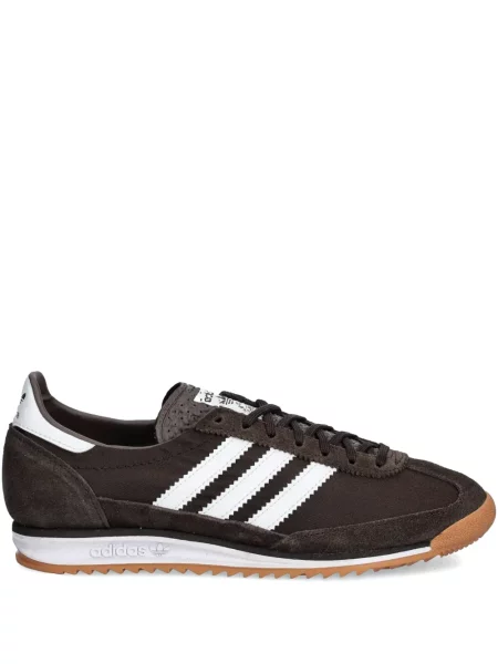 Sneakerși Adidas Gazelle din piele de căprioară cu decolteu rotund alb