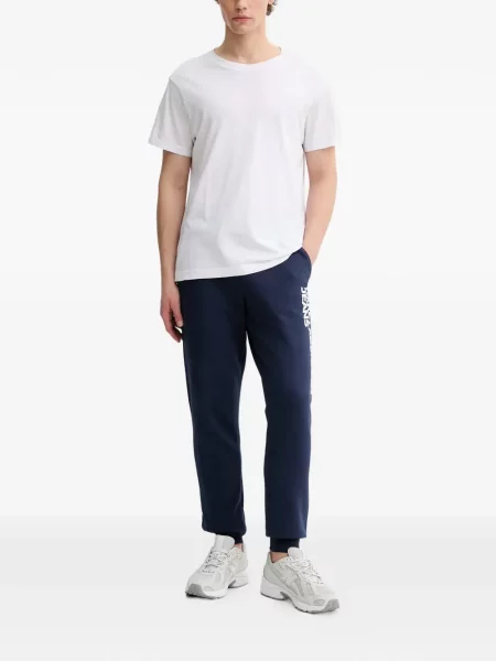 Бягане панталон Karl Lagerfeld Jeans с принт синьо