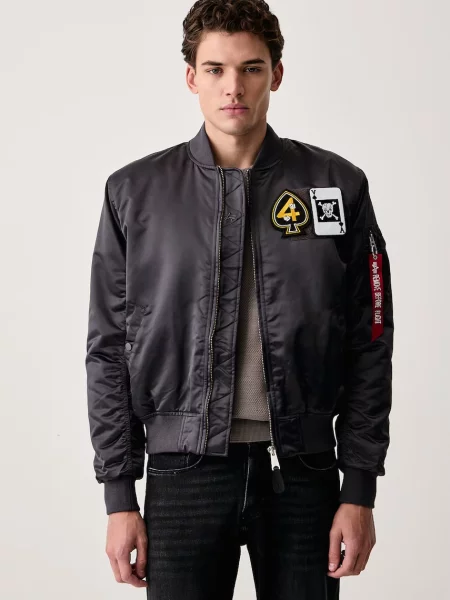 Alpha Industries bomber ανδρικό Black Devils Bomber μαύρο