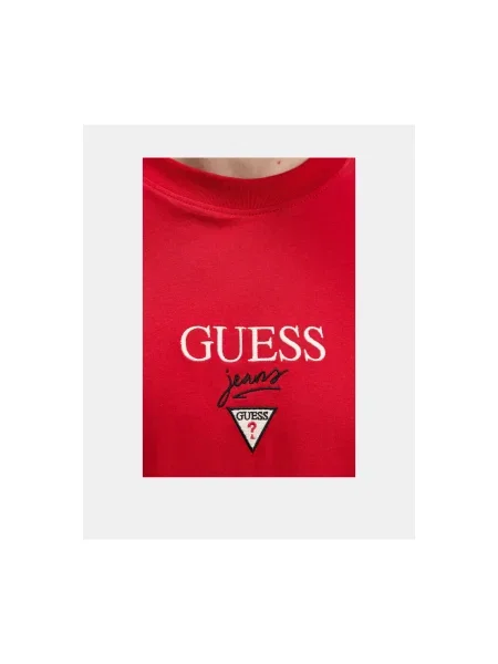 GUESS JEANS Tricou BAKER roșu / negru alb