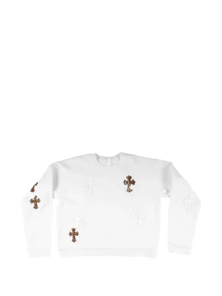 Hanorac Chrome Hearts cu imagine cu model leopard alb