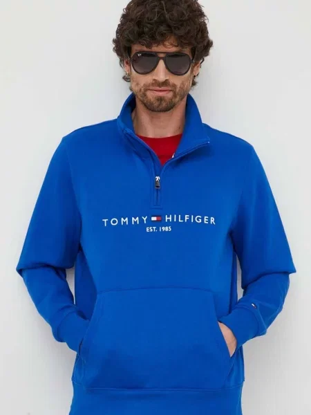 Суитчър Tommy Hilfiger с принт синьо