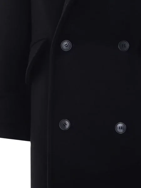 Cu centură palton Lanvin cu două rânduri de nasturi negru