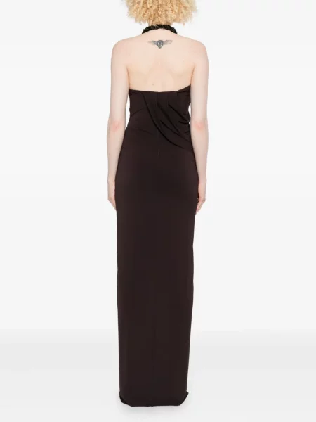Rochie midi Amen până la genunchi de costum maro