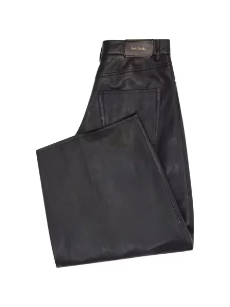 Pantaloni Paul Smith din piele negru
