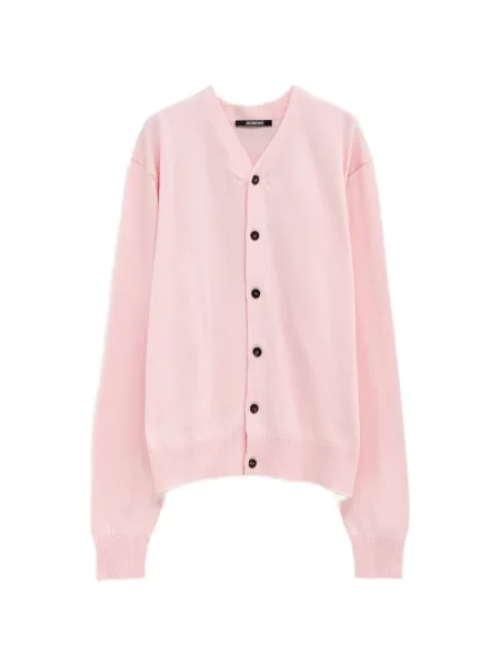 Cardigan Jacquemus cu decolteu în V roz