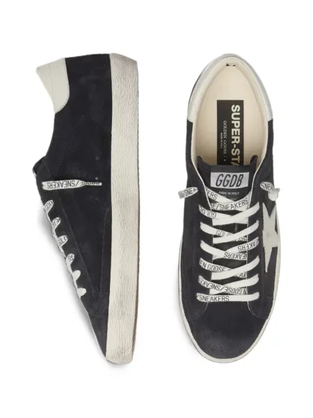 Sneakerși Golden Goose din piele de căprioară alb