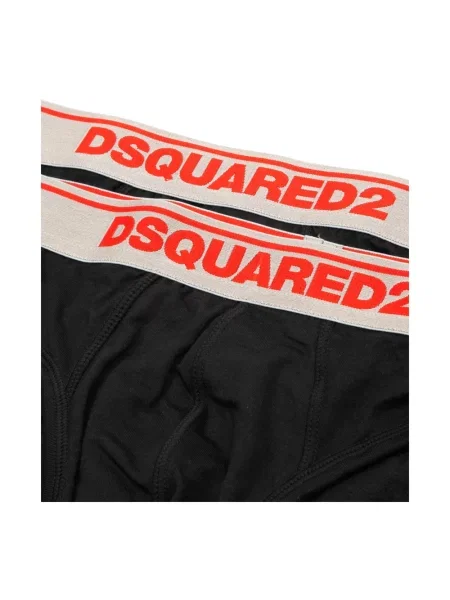 Majtki Dsquared2 z logo czarne