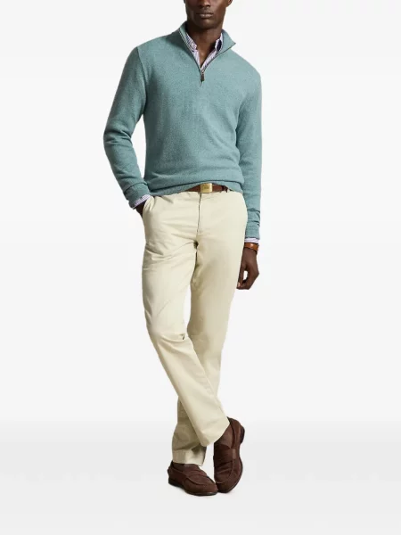 Polo Polo Ralph Lauren με σχέδιο με στρογγυλή λαιμόκοψη από ζέρσεϋ μπλε