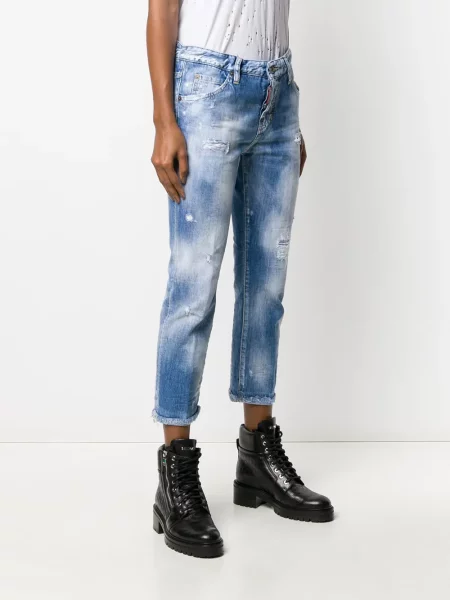 Jeansy dziecięce Dsquared2 niebieskie