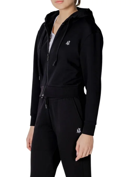 Bluza z kapturem Armani Exchange z kapturem czarna