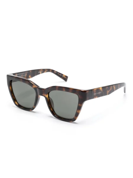 Okulary przeciwsłoneczne Saint Laurent Eyewear z autografem brązowe