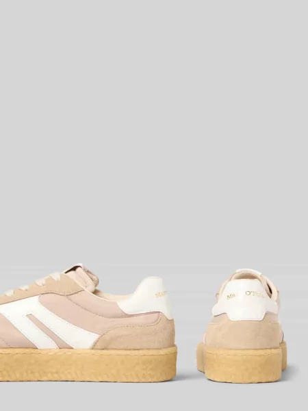 Sneakersy o niskim kroju z prawdziwej mieszanki skóry i tkaniny model Cortney Marc O'polo