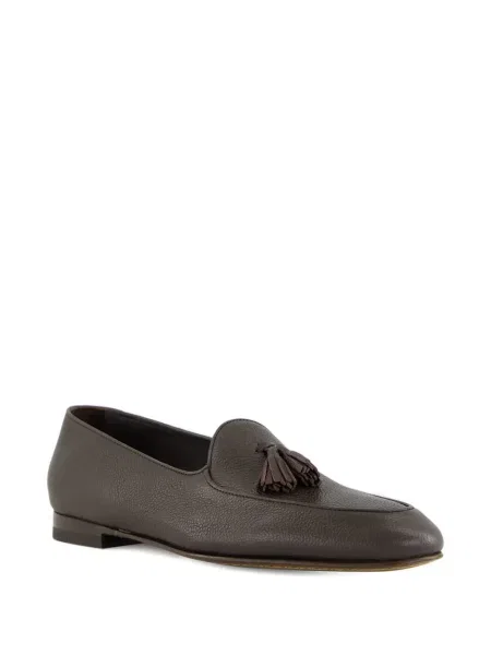 Pantofi loafer Manolo Blahnik din piele maro