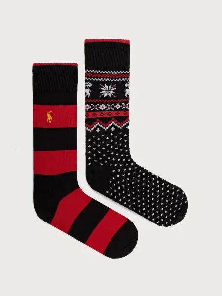 Polo Ralph Lauren skarpety niemowlęce z bawełną czerwone
