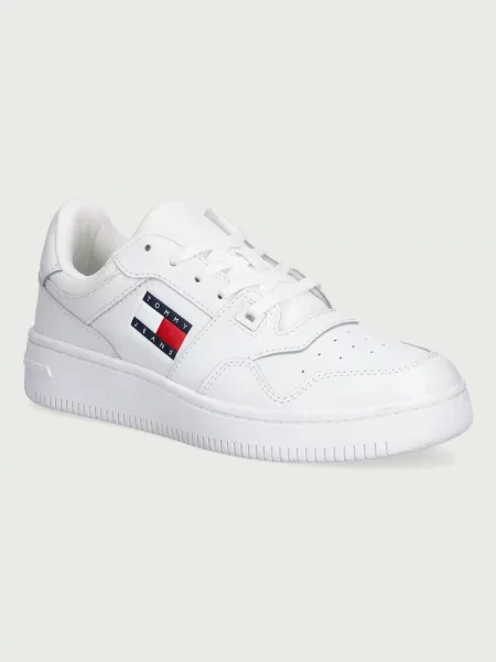 Pantofi Tommy Jeans retro alb