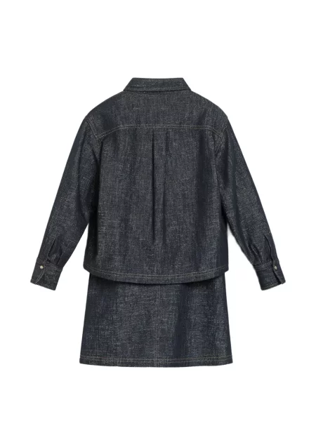 Rochie din denim copii Brunello Cucinelli albastru