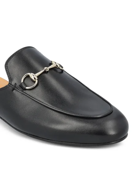 Кожени мюли Gucci черно