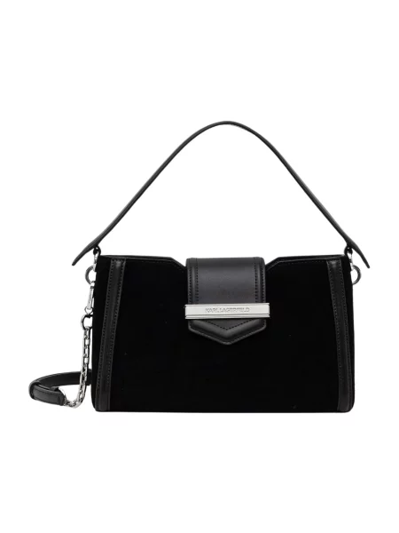 Karl Lagerfeld torebka crossbody zamszowa czarna