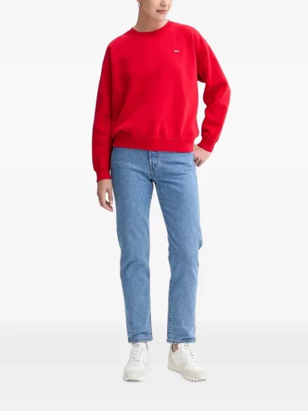 Pantaloni scurți din denim Levi's® din dantelă zdrențuiți cu talie înaltă albastru