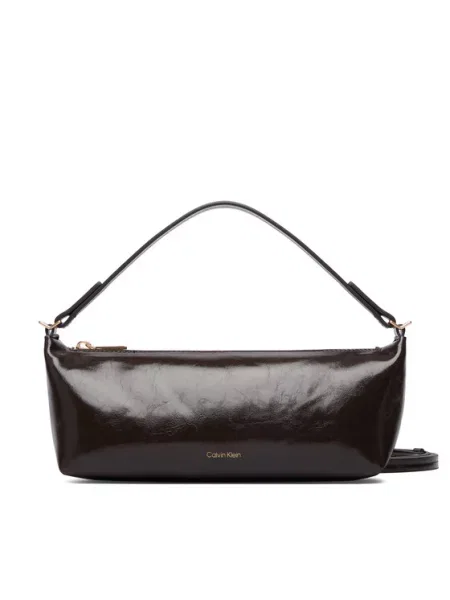 Calvin Klein baguette torbica ženska od imitacije kože smeđa