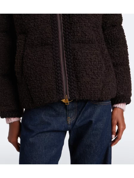 Gyapjú mackó pehelydzseki Moncler barna