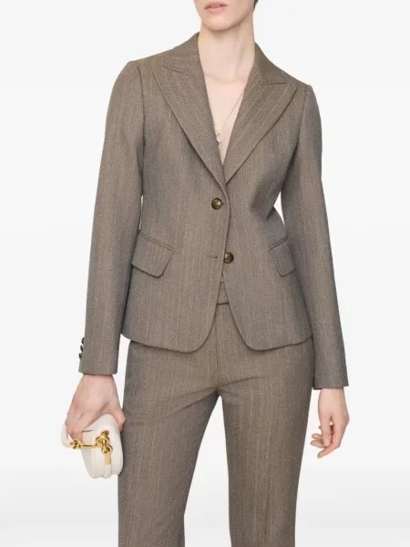Ριγέ μπλέιζερ Burberry καφέ