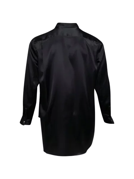Сатенена риза Comme Des Garçons Homme Plus черно