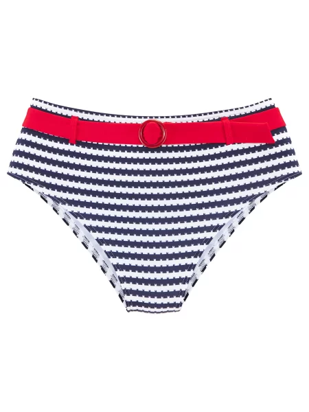 S.Oliver Slip costum de baie bleumarin / roșu alb