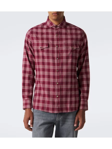 Kockás flanel ing Brunello Cucinelli