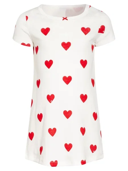 Petit Bateau Noční Košile bílá/ červená bílá